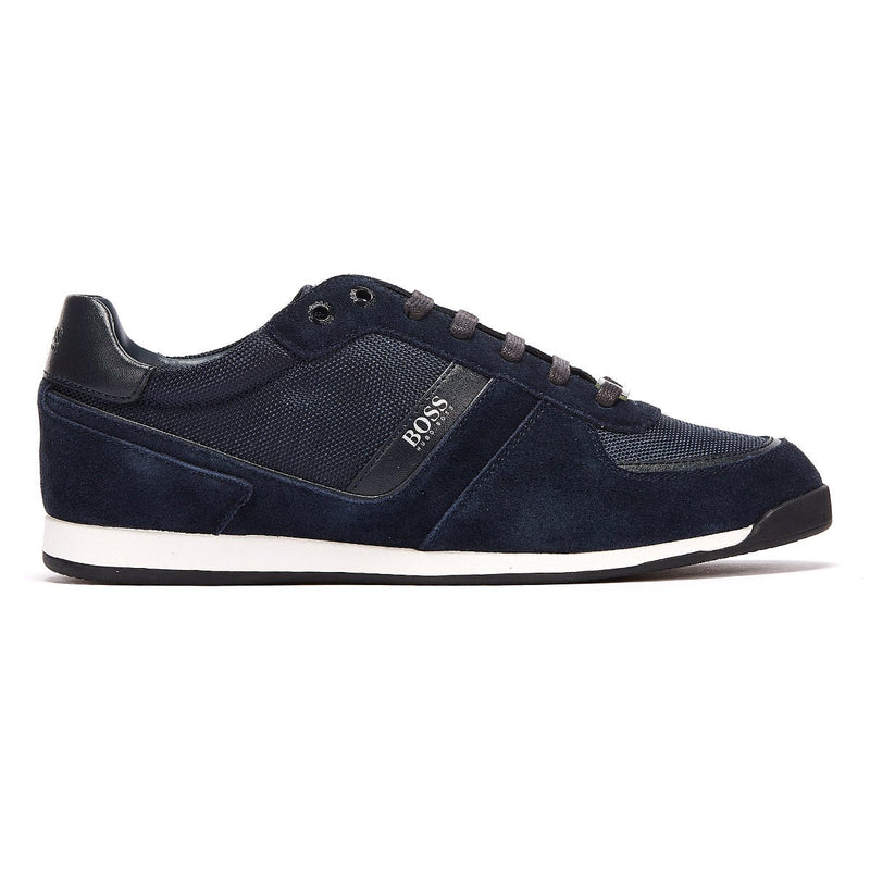 BOSS Glaze Mix Low Mens Dark Blue Trainers