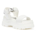 Buffalo Jojo Womens Sandales blanches