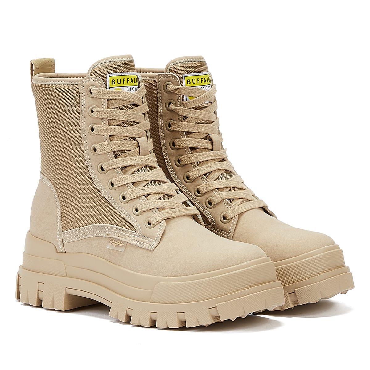 Buffalo Aspha Com2 Womens Cream Boots