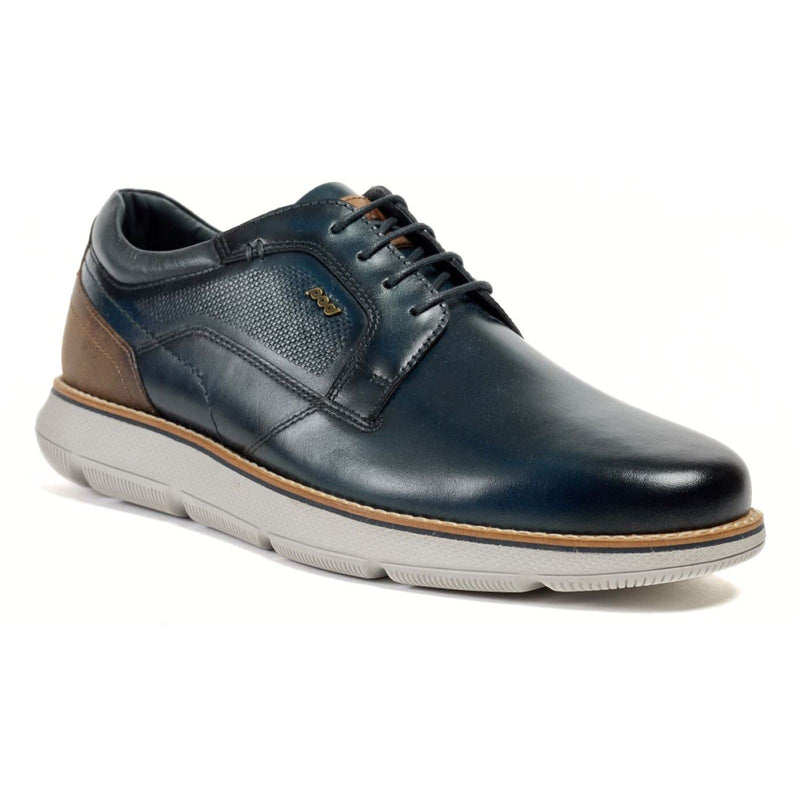 Pod Finch Chaussures En Cuir Pour Homme À Lacets Bleu Marine