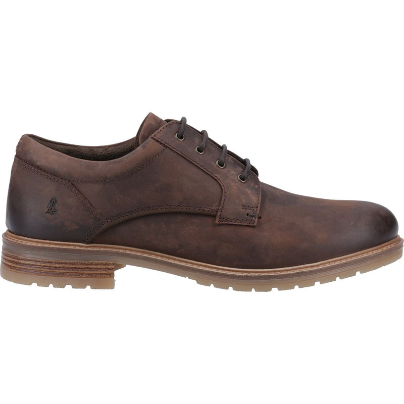 Hush Puppies Richie Chaussures En Cuir Marron À Lacets Pour Homme