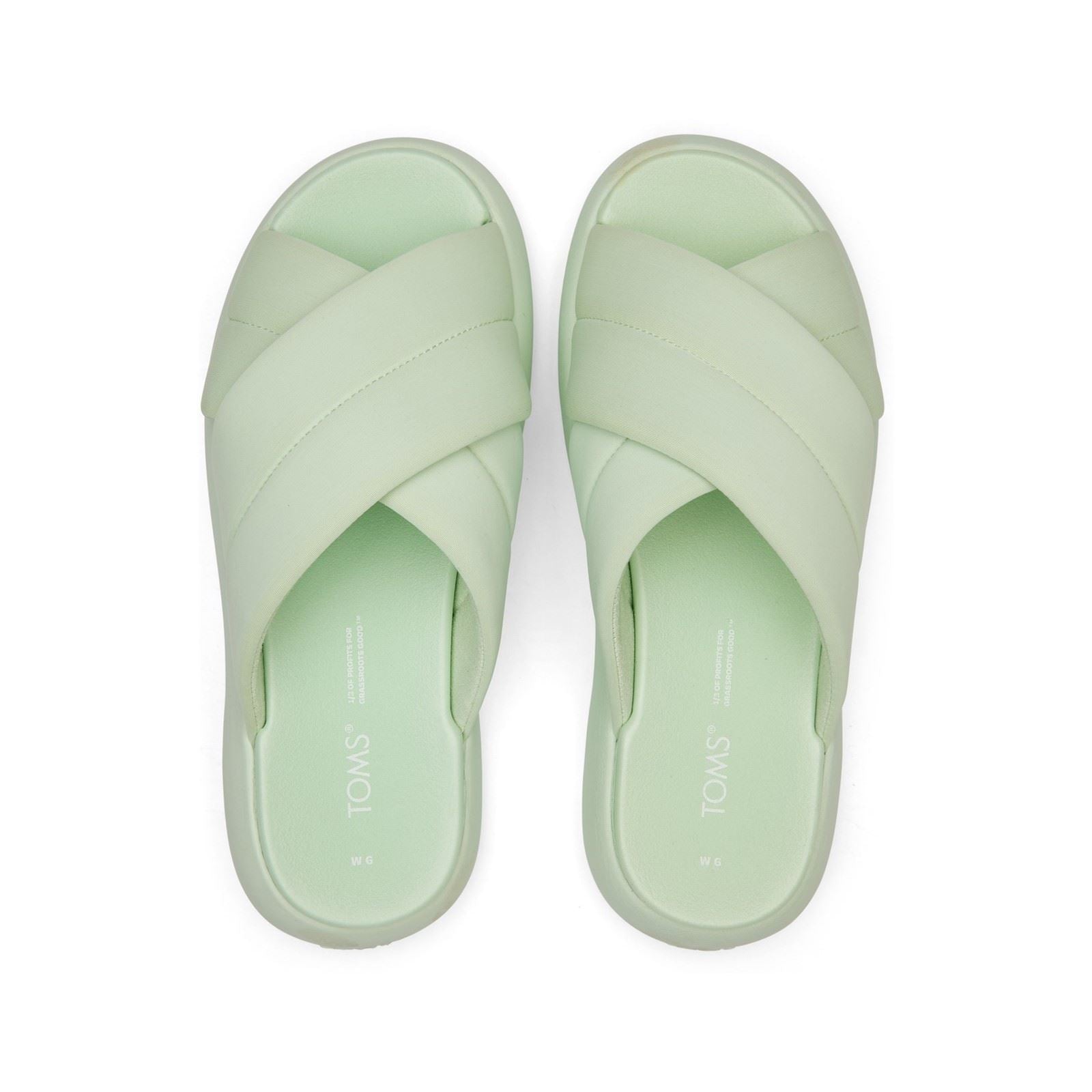 TOMS Mallow Crossover Tongs En Menthe Pour Femmes En Mélange De Polyester