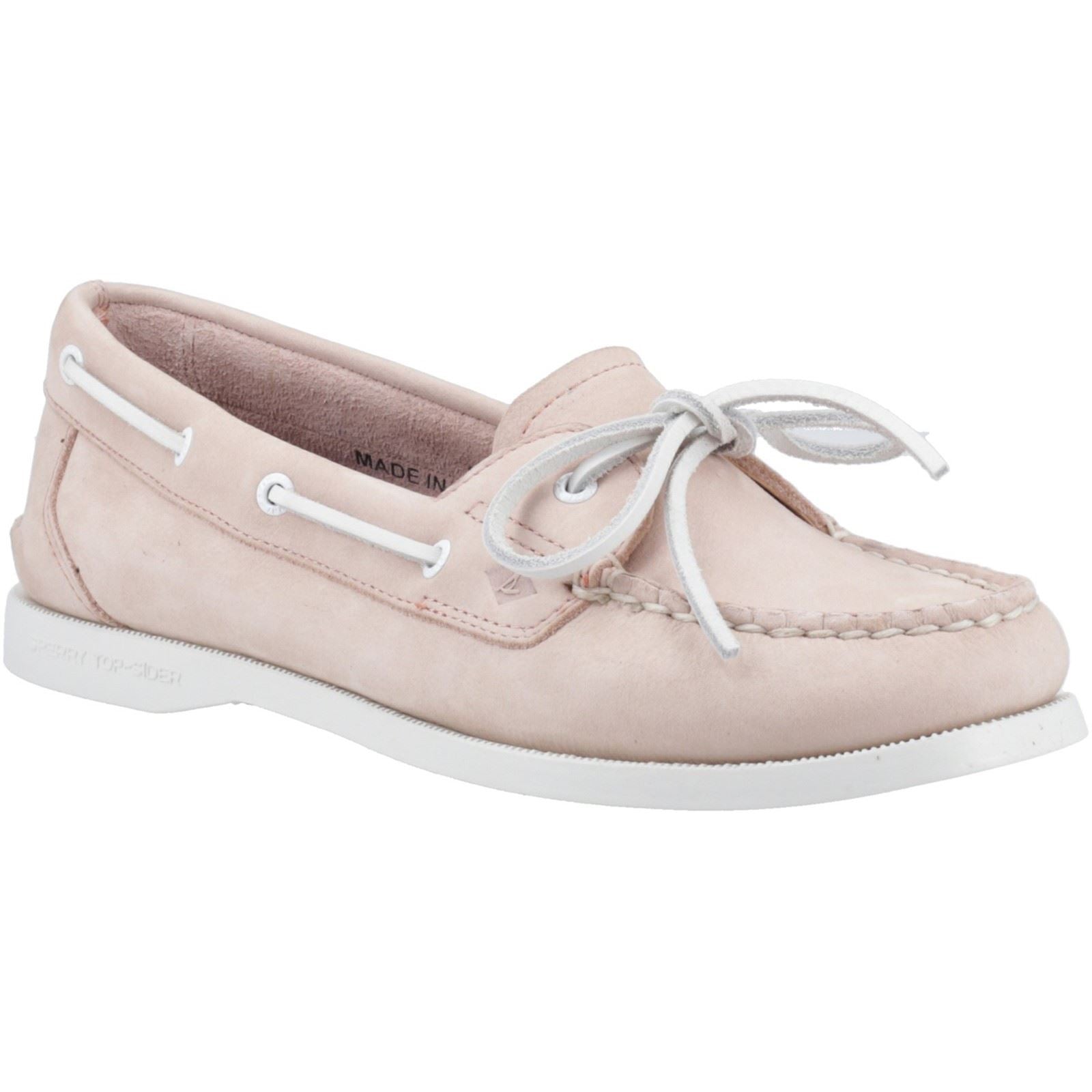 Sperry Authentic 1 Eye Chaussures Bateau Blush En Cuir Pour Femmes