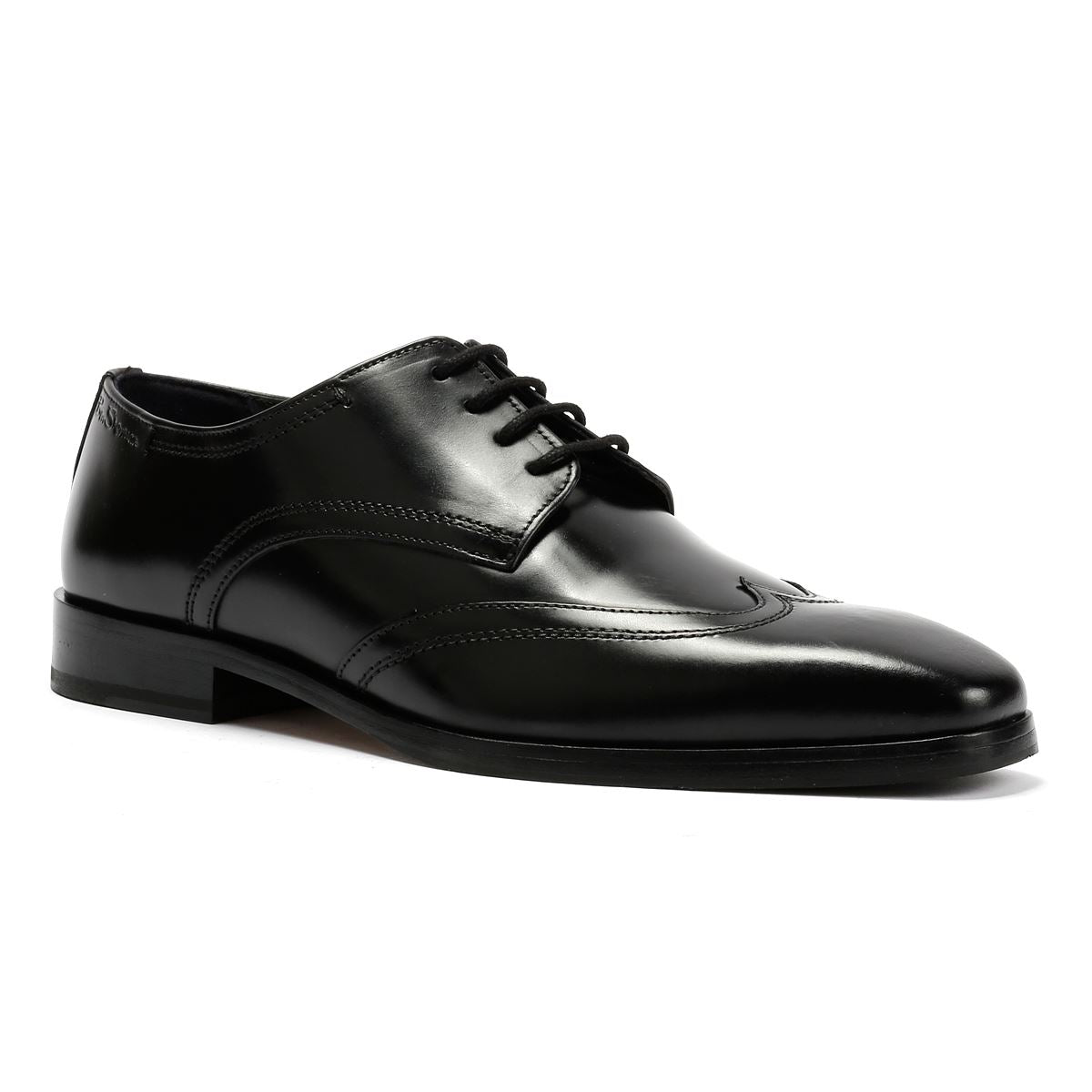 Ben Sherman Kingston Derby Chaussures Noires En Cuir Pour Homme À Lacets