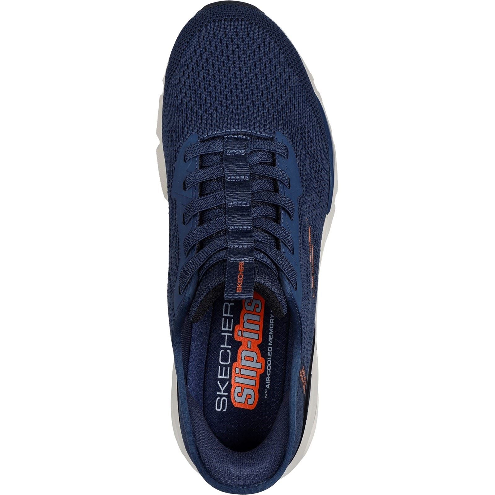 Skechers Skech-Air Ventura Vanderway Baskets Homme En Textile Bleu Marine/Orange