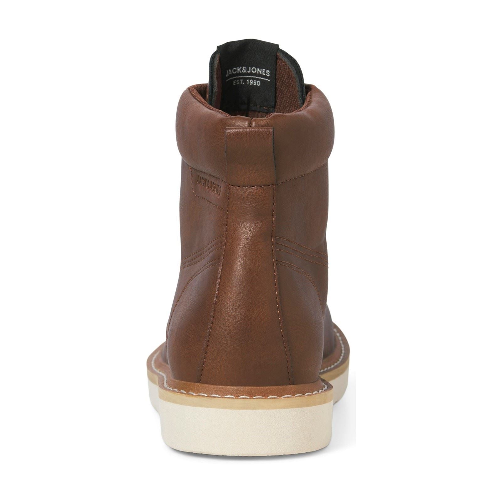 Jack & Jones Archway Moc Bottines En Cuir Synthétique Pour Hommes Cognac
