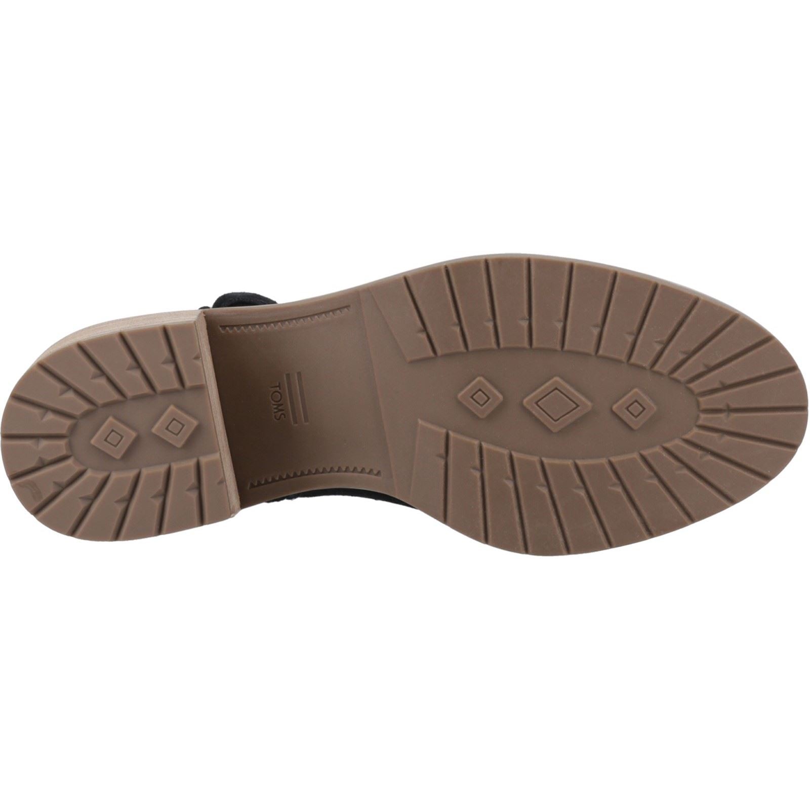 TOMS Hailey Buckle Bottines Noires À Talons En Cuir Pour Femmes
