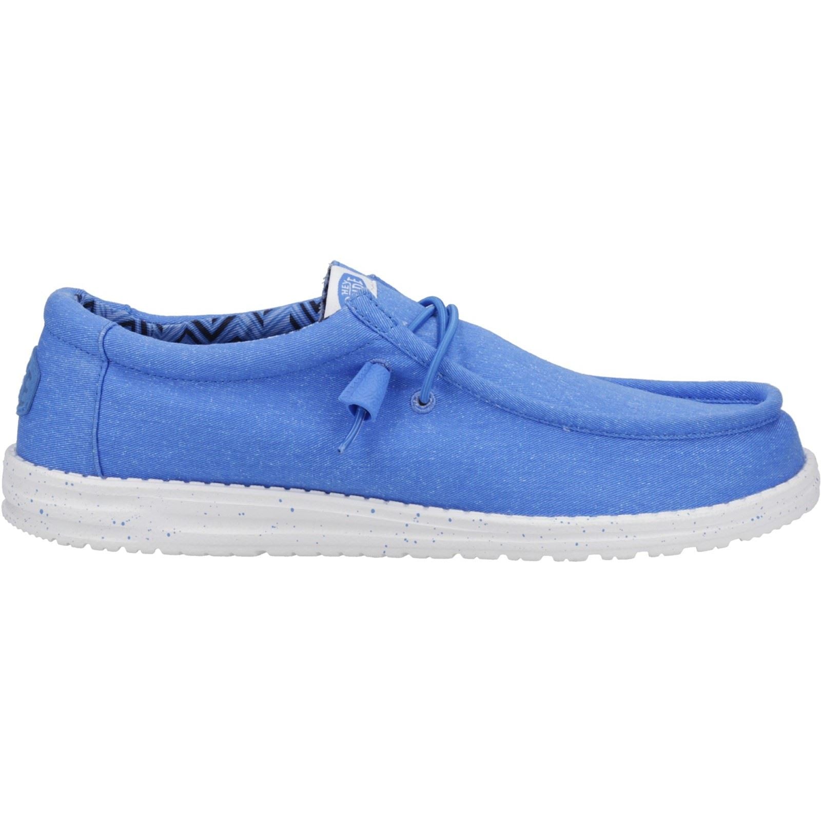 HEYDUDE Wally Canvas Chaussures Bateau Bleues Pour Homme En 100 % Coton.