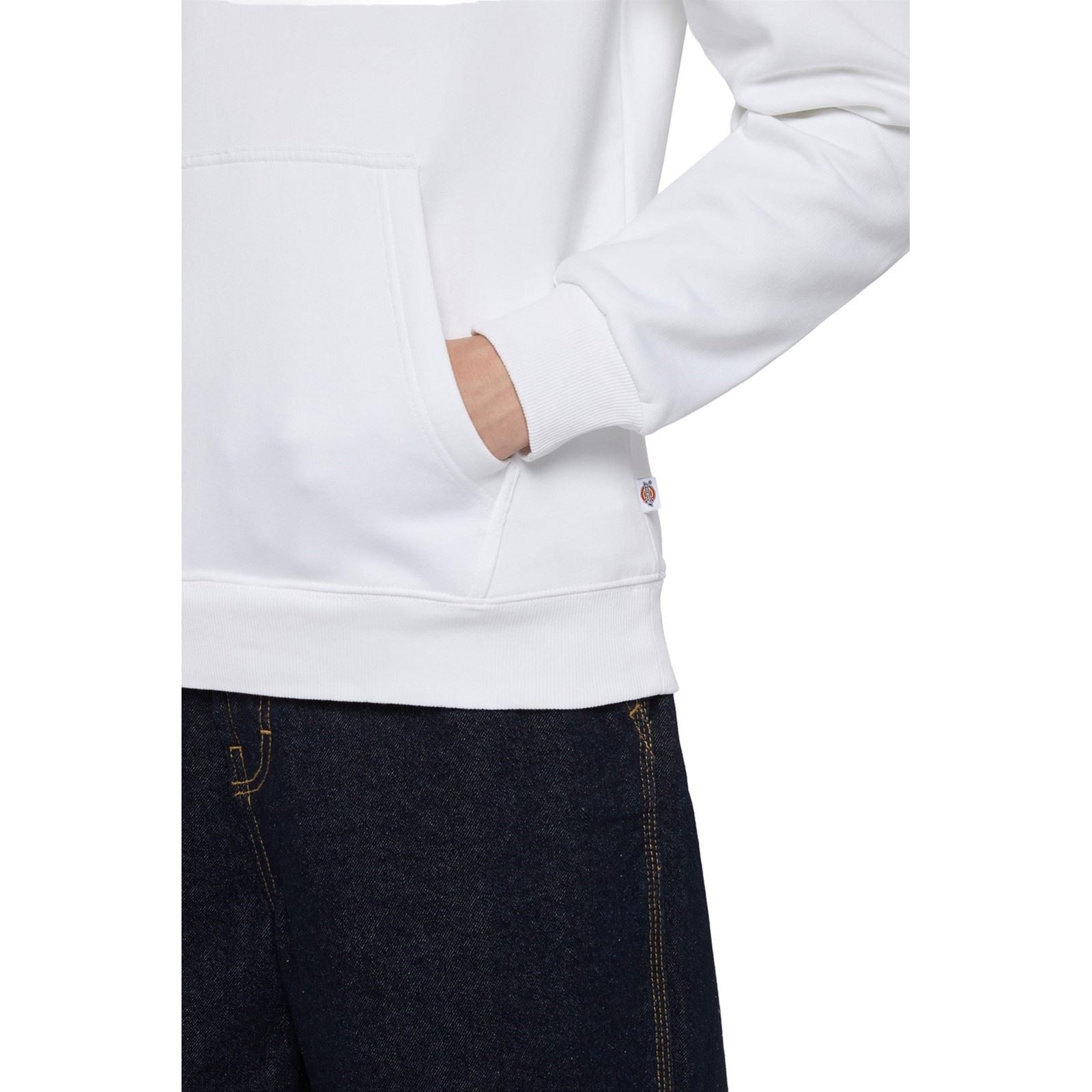 Dickies Icon Logo Sweat À Capuche Blanc En Polyester Pour Adultes Unisexes