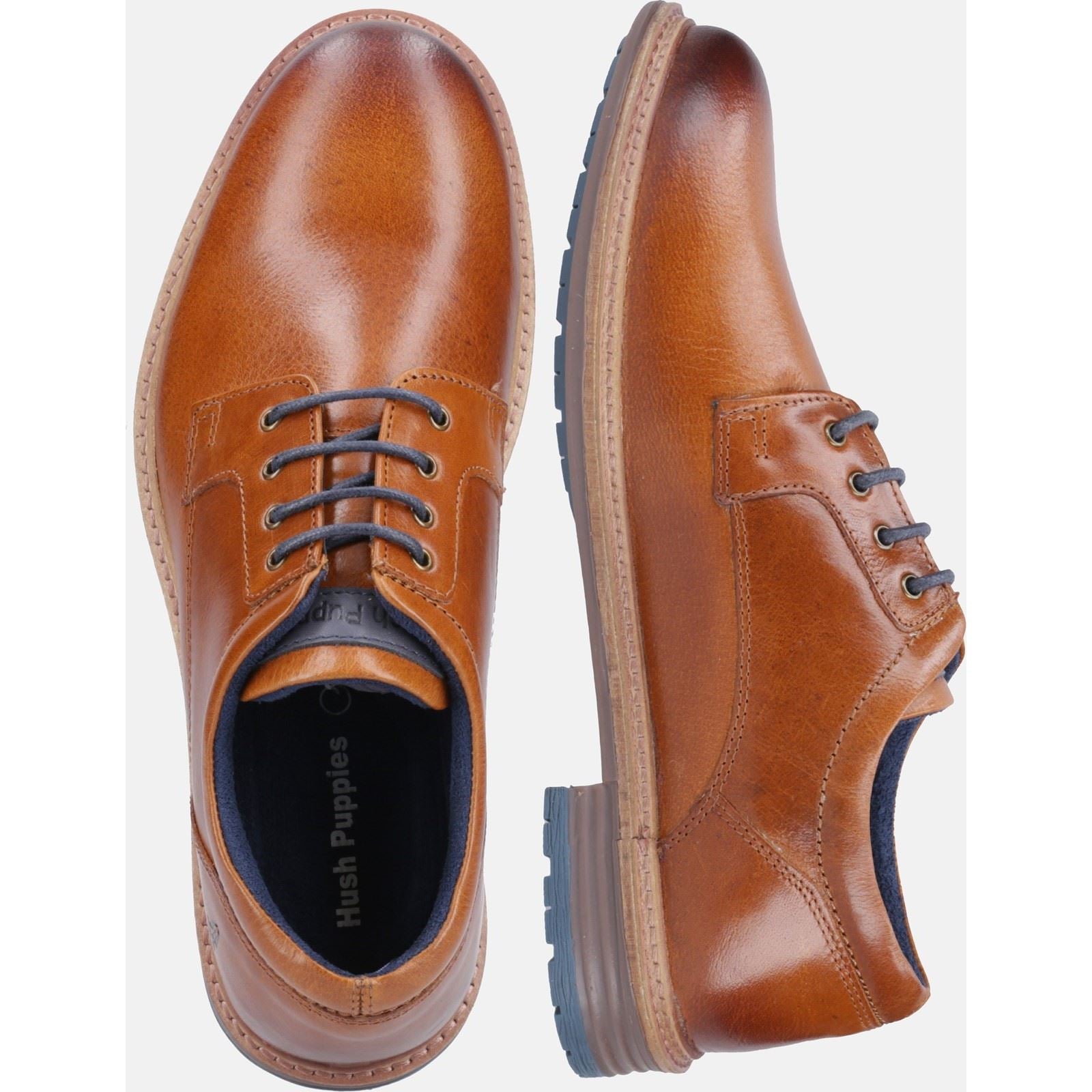 Hush Puppies Julian Chaussures En Cuir Pour Homme À Lacets De Couleur Beige