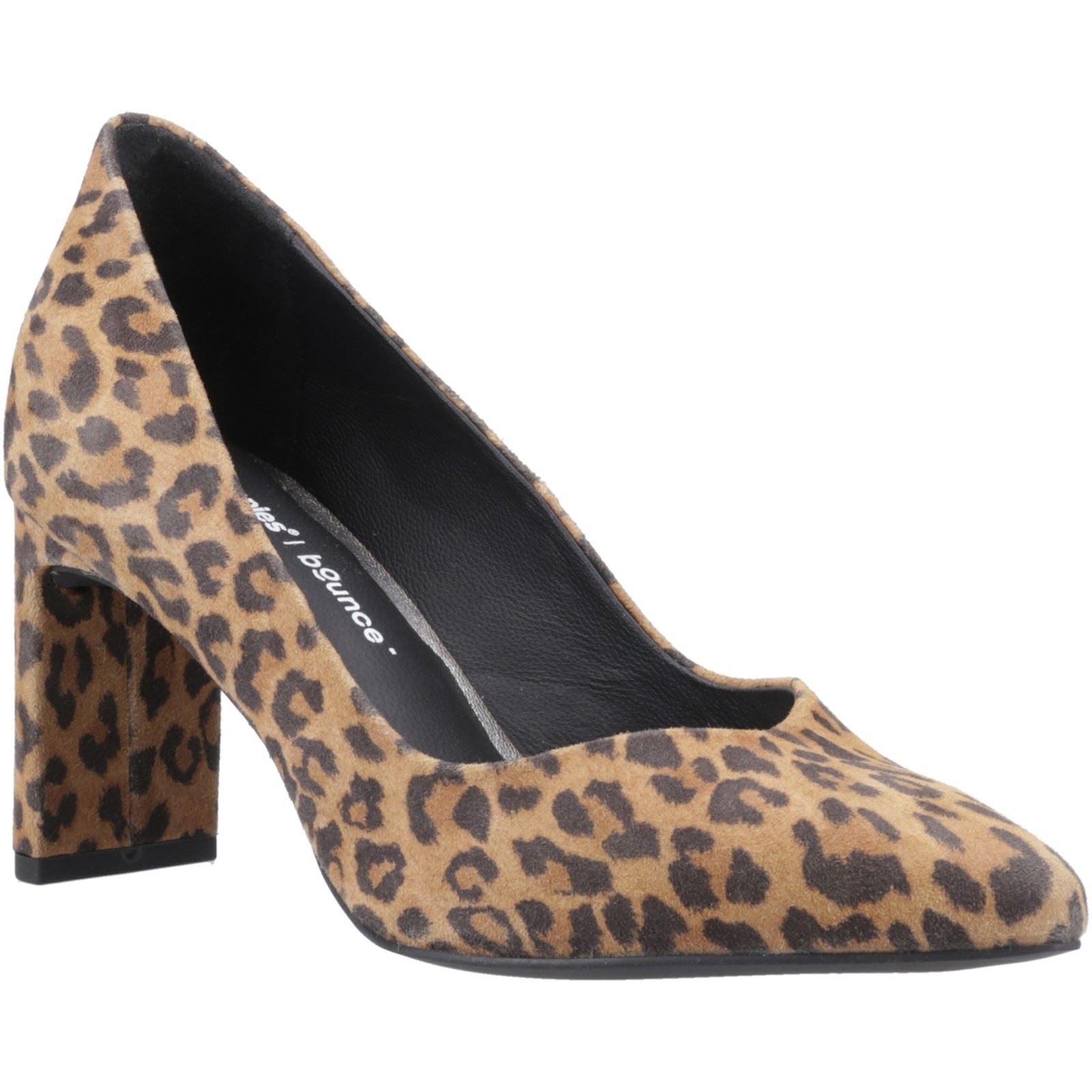 Hush Puppies Olivia Chaussures À Talons Ronds Pour Femme En Léopard Suédois