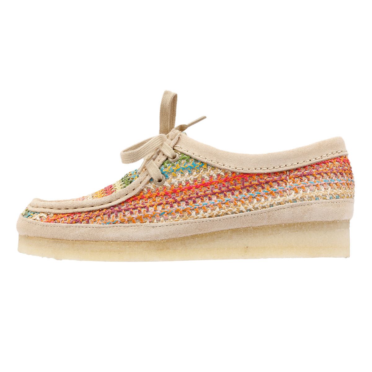 Clarks Originals Wallabee Raffia Chaussures Multicolores Pour Femmes