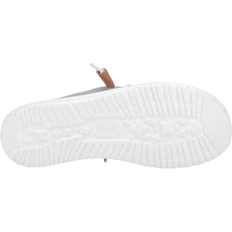 HEYDUDE Wendy Heathered Slub Tropical Mocassins Gris Pour Femmes