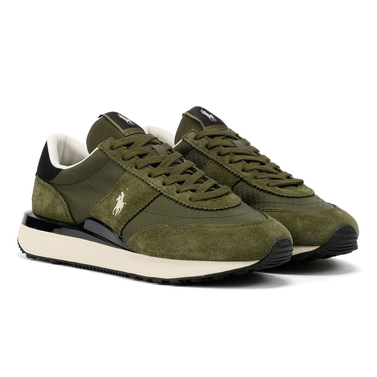 Polo Ralph Lauren Train 89 Chaussures De Sport Vertes Pour Hommes