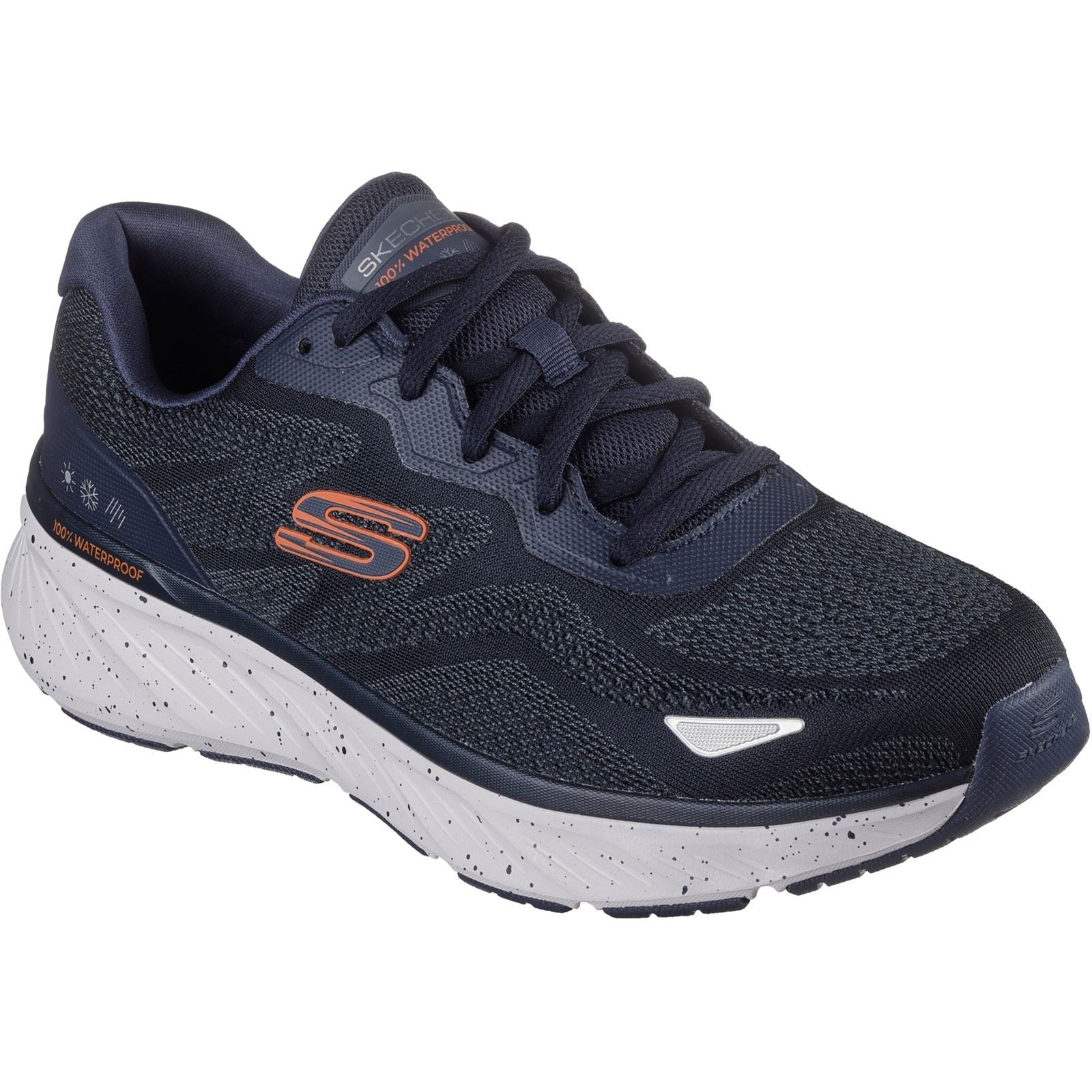 Skechers Edgeride Konzo Chaussures De Sport Pour Hommes En Textile Bleu Marine/orange