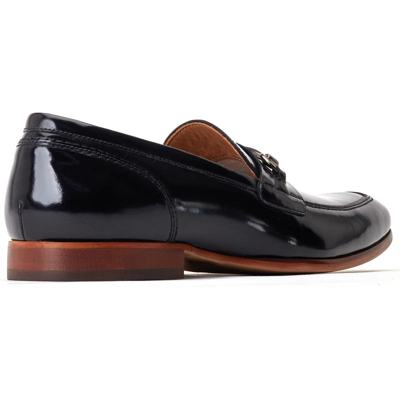 Base London Russo Mocassins Noirs En Cuir Pour Hommes