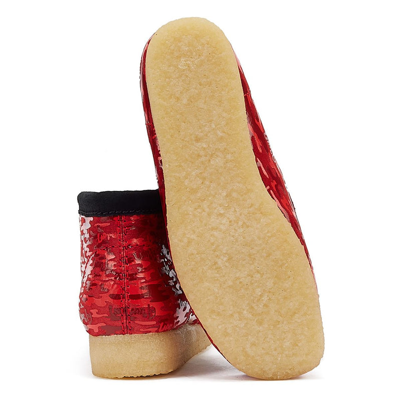 Clarks Popcaan X Bottes De Camouflage Rouge De Wallabee