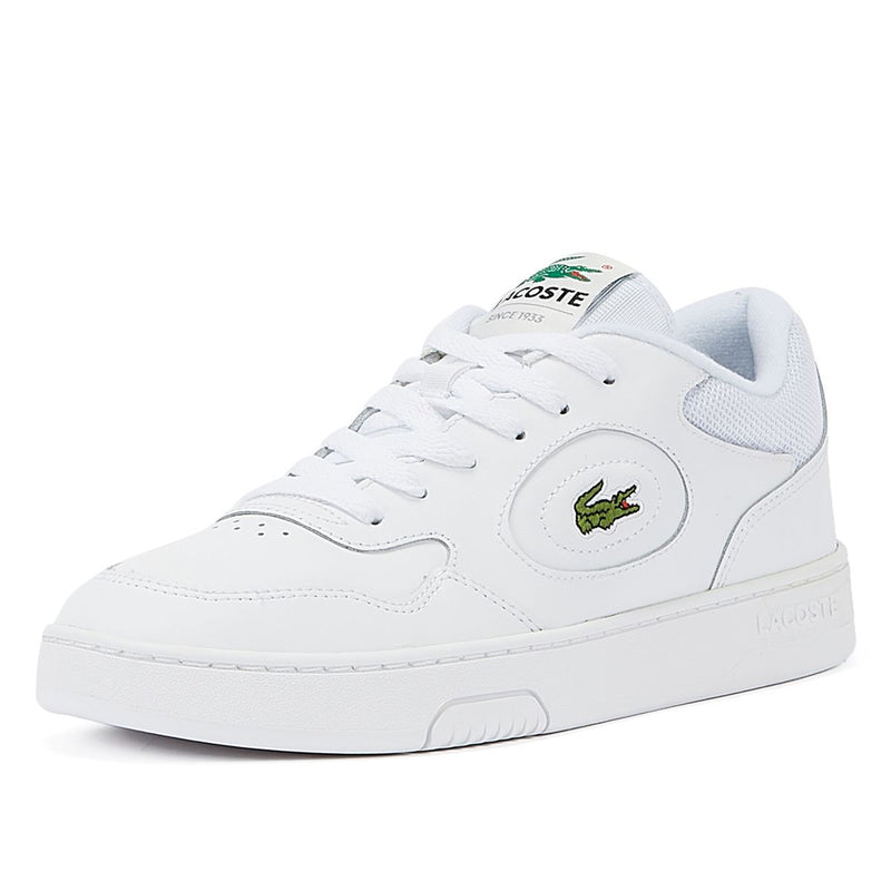 Lacoste Baskets Blanches En Cuir Pour Hommes