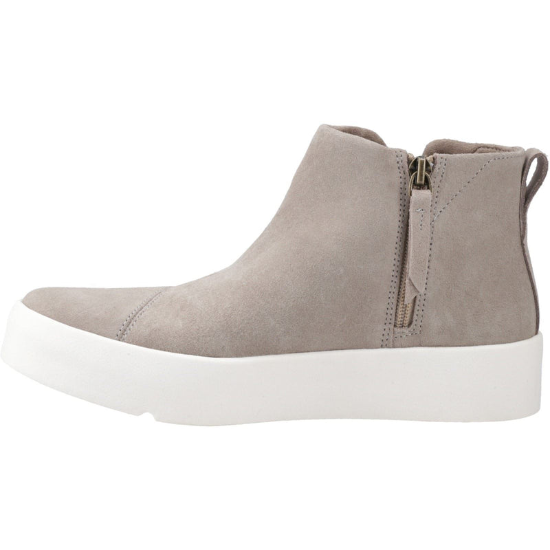 TOMS Verona Mid Bottes En Cuir Taupe Pour Femmes