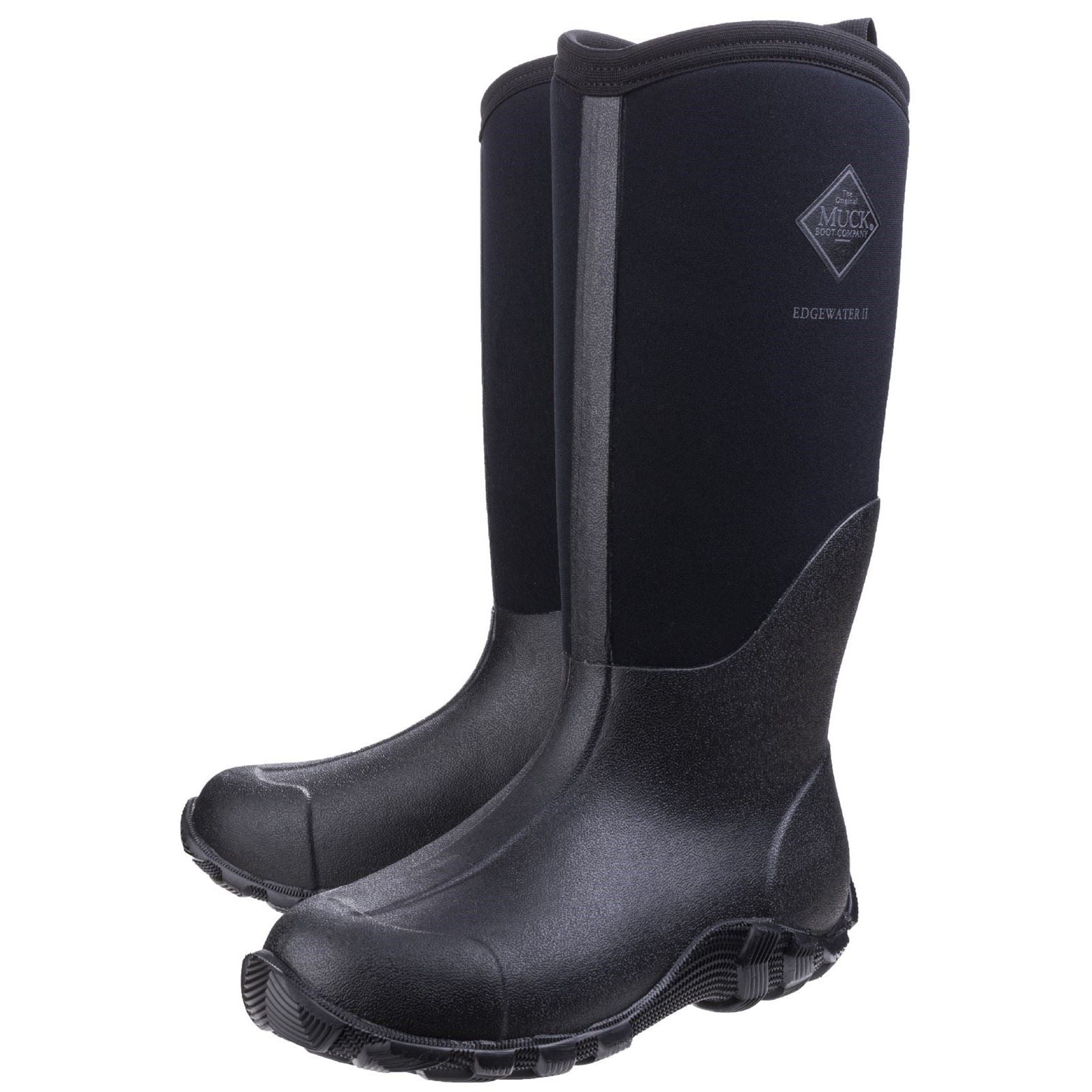 Muck Boots Edgewater II Bottes En Caoutchouc Noires Wellington