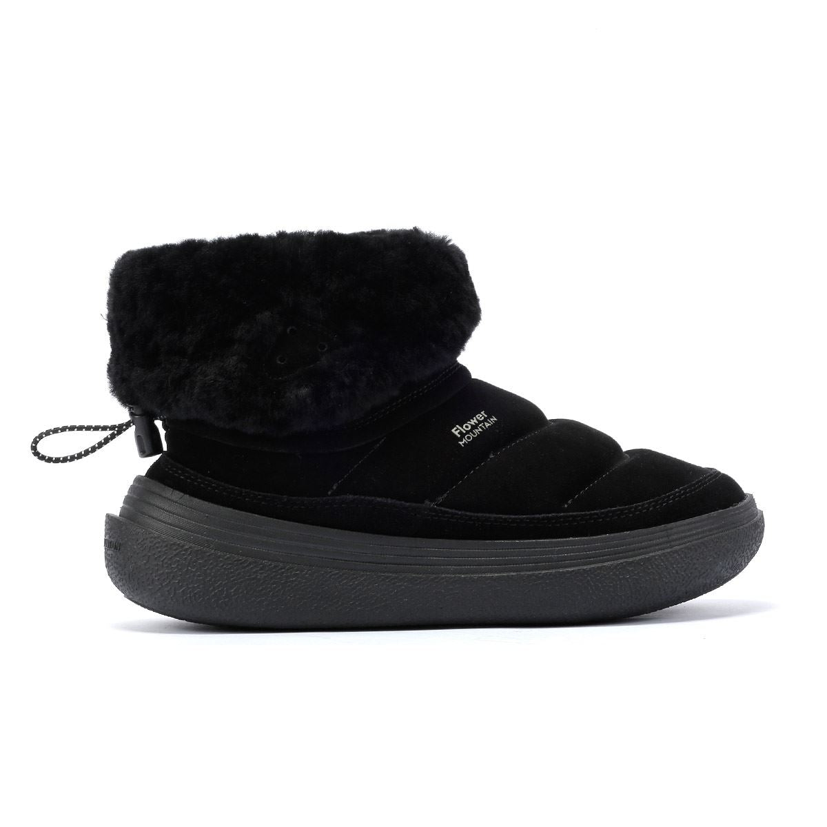 Flower Mountain Fami Mid Bottes En Daim Noir Pour Femmes