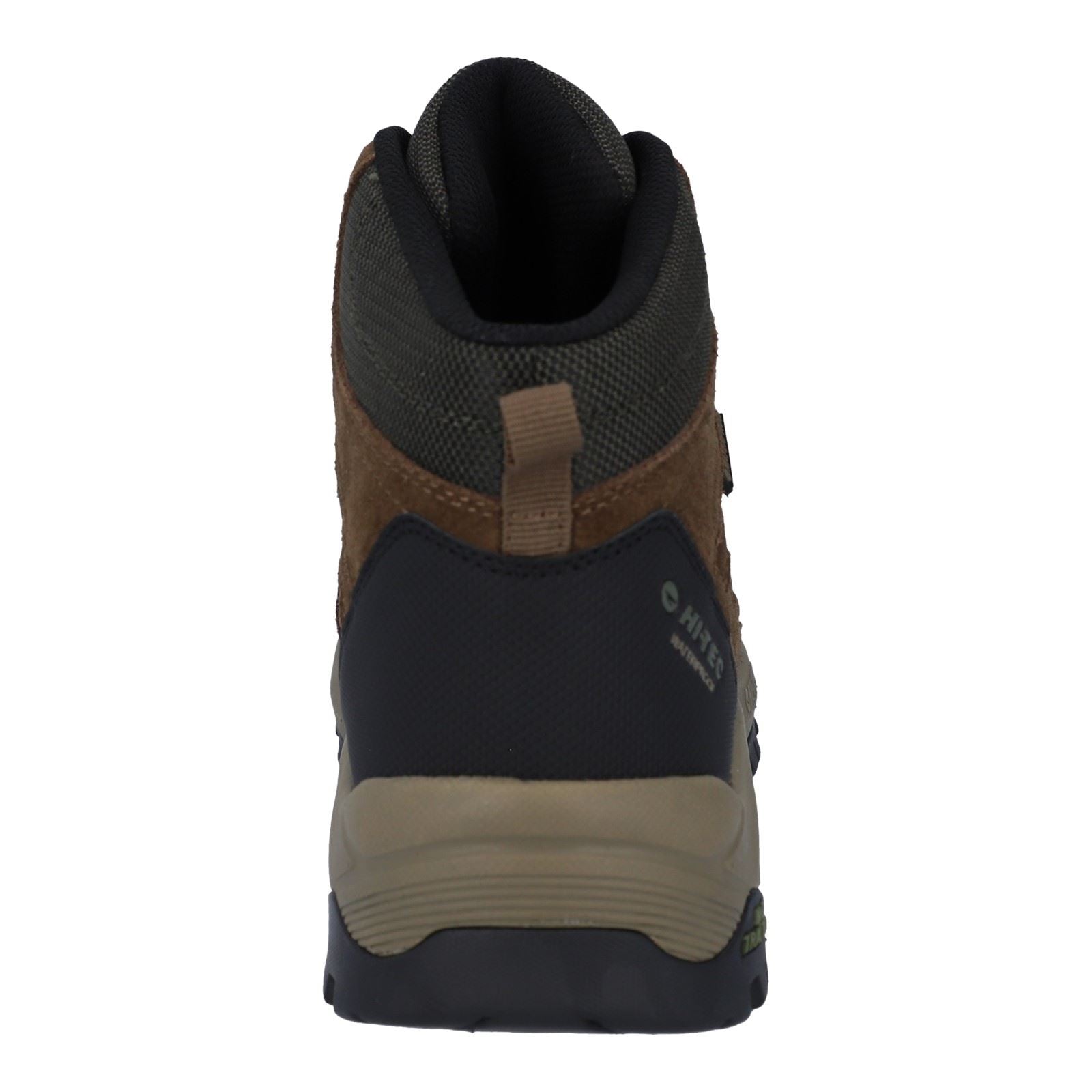 Hi-Tec Bandera Expedition Mid Wide Chaussures De Randonnée Pour Homme En Cuir Brun Fumé/kaki