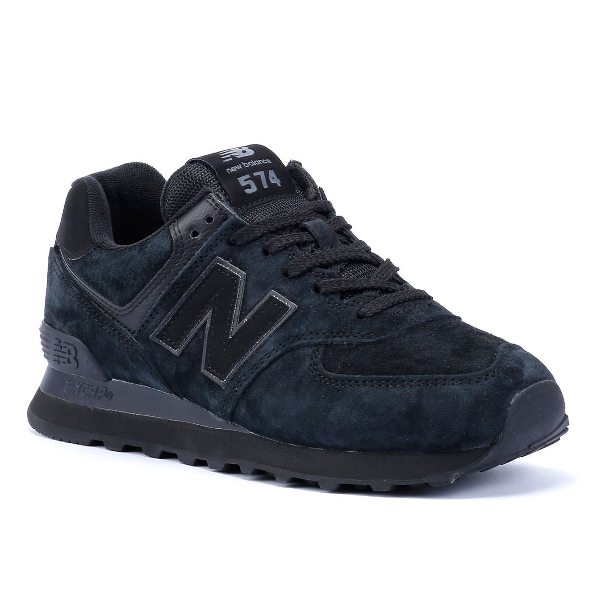New Balance 574 Baskets Noires En Daim