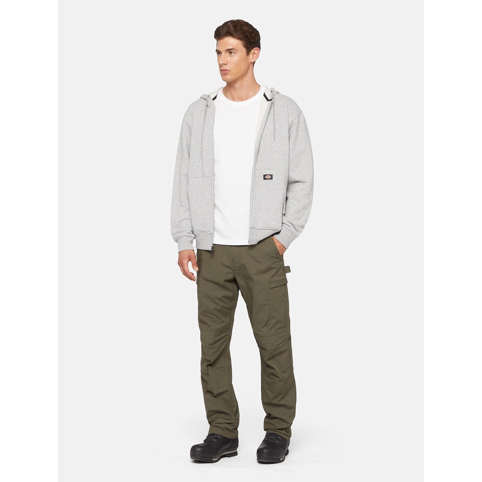 Dickies Everyday Fleece Zip Hoodie Veste En Polaire Grise Pour Homme
