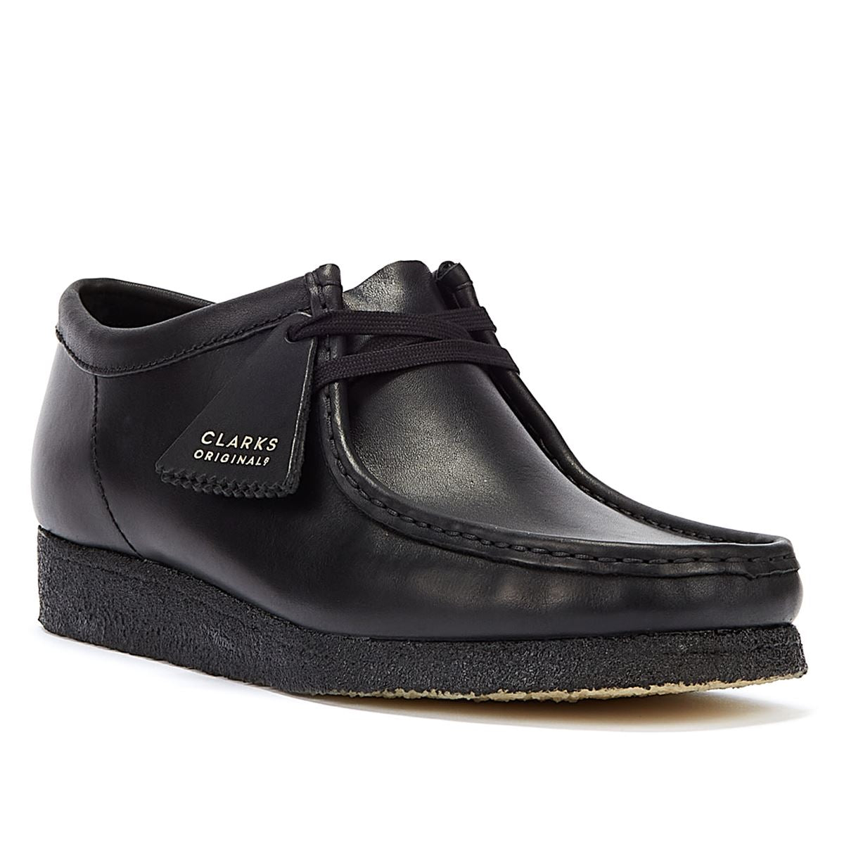 Clarks Wallabee Leather Leather Chaussures à lacets noires pour hommes