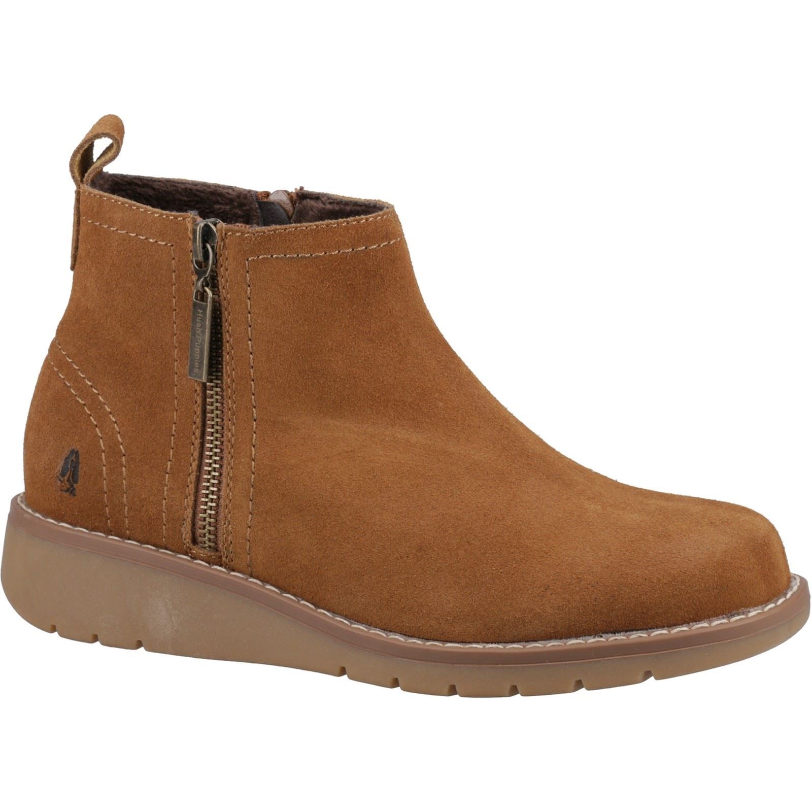 Hush Puppies Libby Bottes En Daim Pour Femme En Couleur Beige