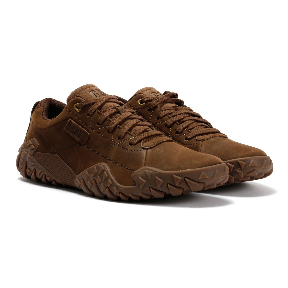 Caterpillar Gridlock Lo Tumbled Chaussures À Lacets En Nubuck Pour Hommes Marron