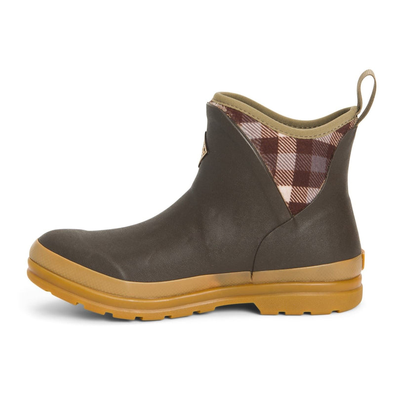 Muck Boots Originals Ankle Bottes En Caoutchouc Marron/À Carreaux/Gomme Wellington