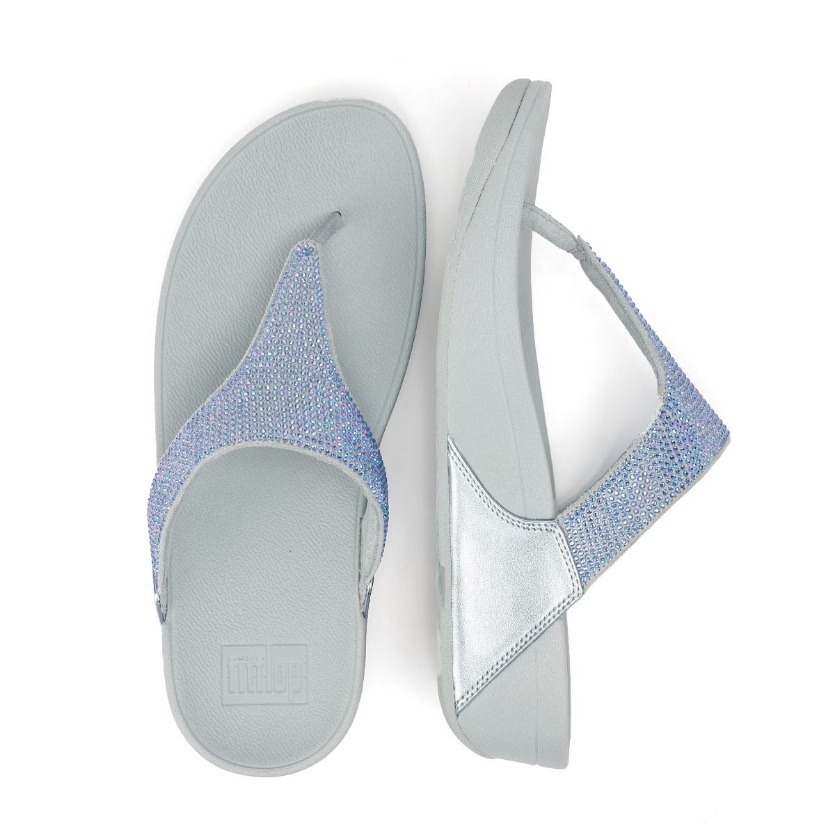 FitFlop Lulu Crystal Sandales Bleues Pour Femmes