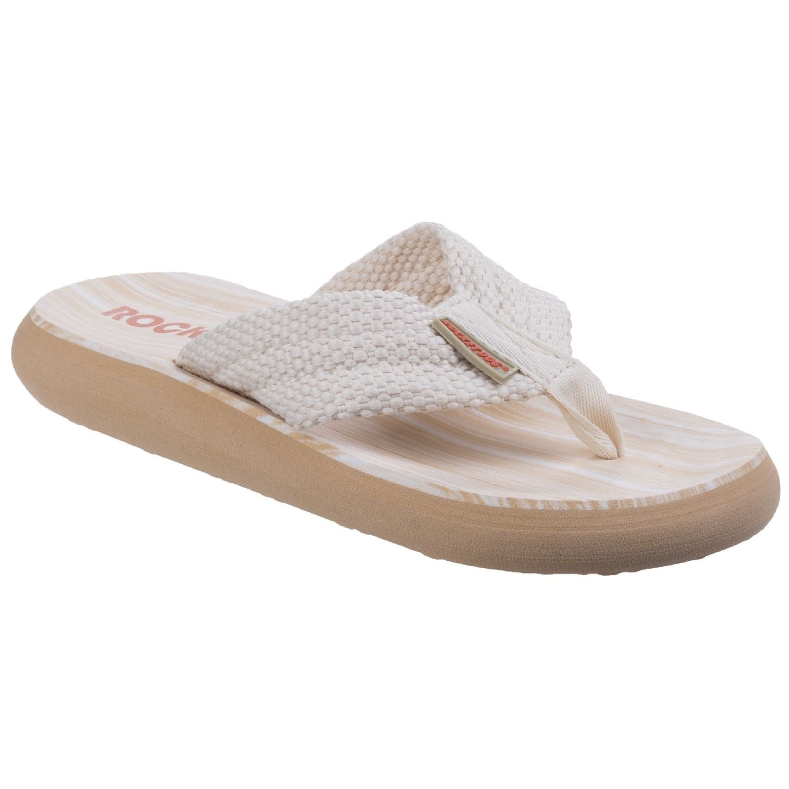 Rocket Dog Sunset Tongs Doubles Pour Femmes En Crème Webbing
