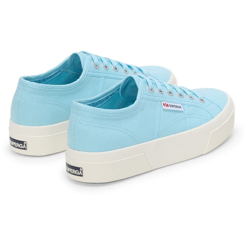 Superga 2740 PLATFORM Sneakers En Coton Pour Femme Crystal Azul