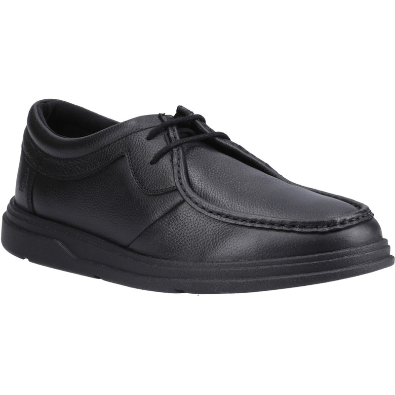 Hush Puppies Ronan Mocc Chaussures De Mocassins Noirs Pour Garçons En Cuir
