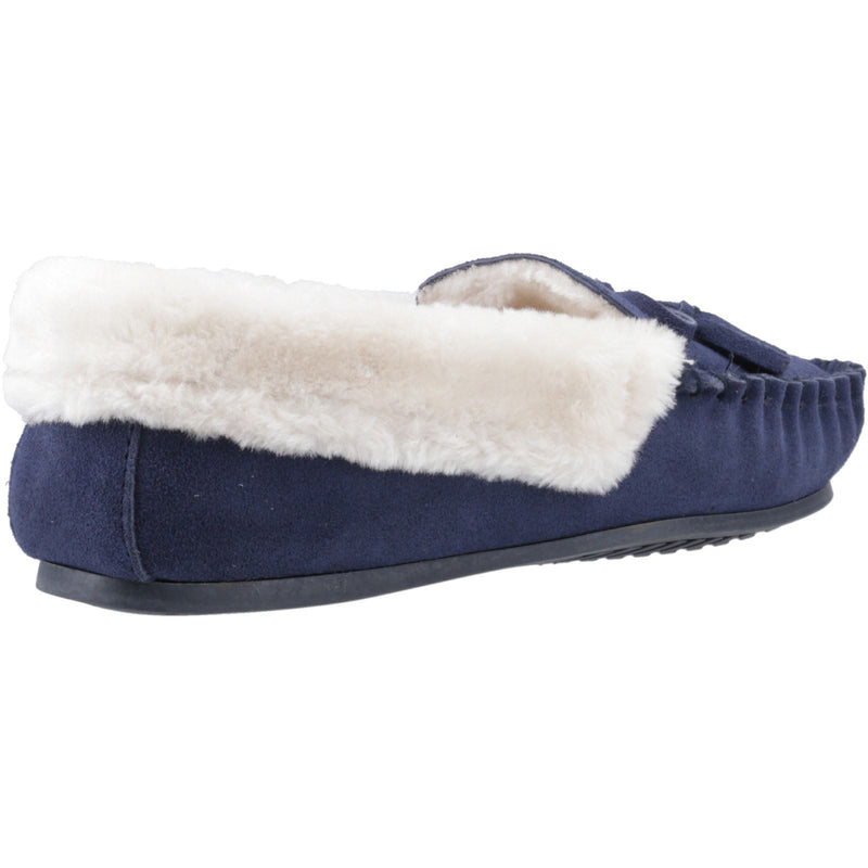 Hush Puppies Agnes Chaussons Pour Femme En Suède Marine