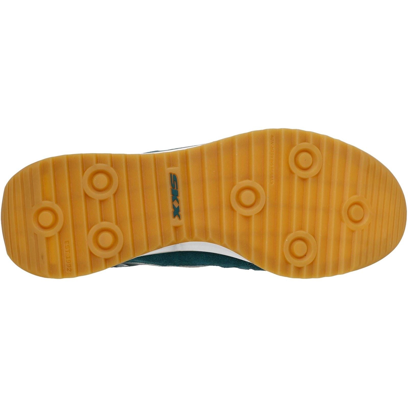 Skechers SKX 92 Spective Baskets En Cuir Pour Hommes Vertes/Blanches