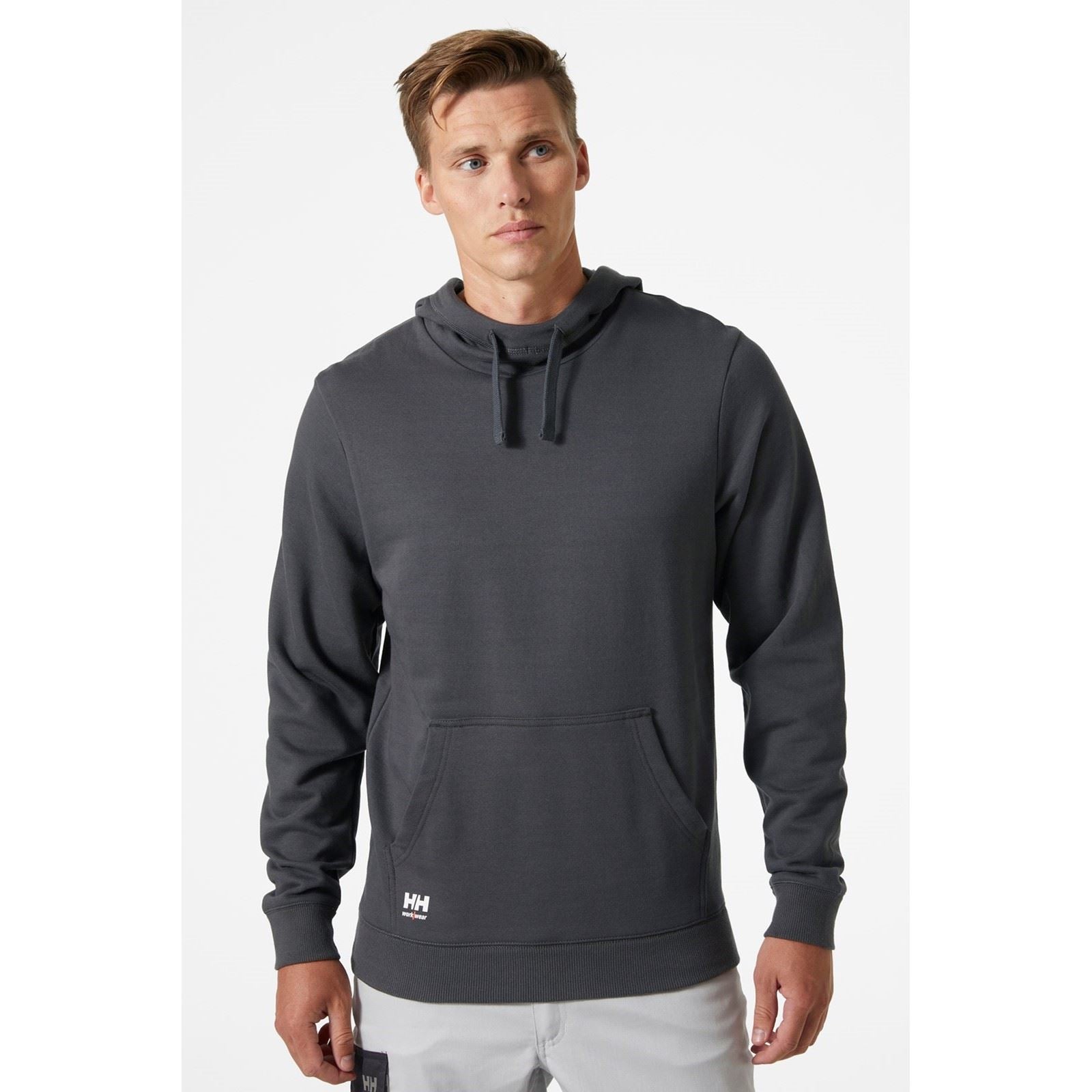 Helly Hansen Workwear Classic Sweat À Capuche Gris En Coton Pour Homme