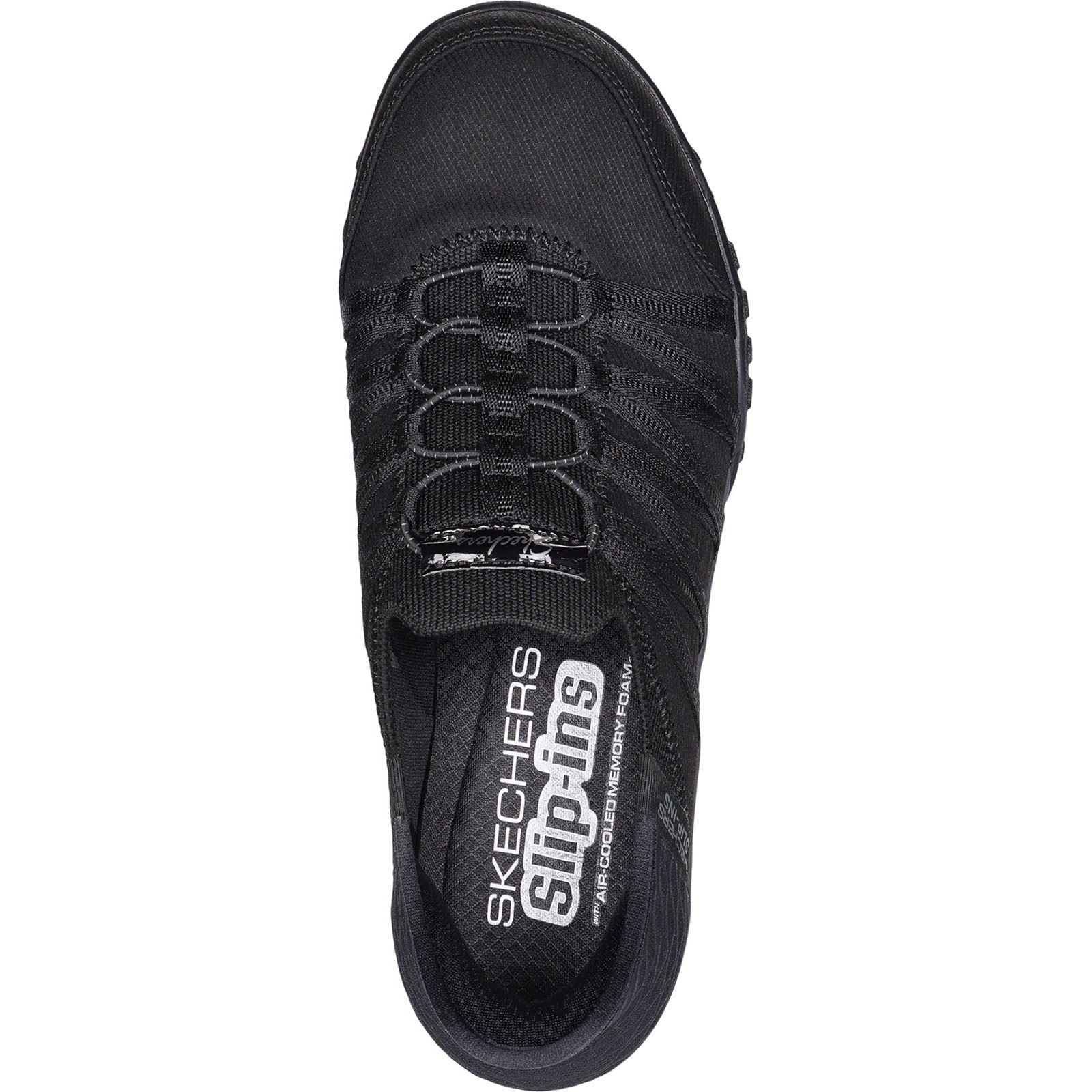 Skechers Breathe-Easy Roll-With-Me Baskets En Maille Tricotée Pour Femme, Noires