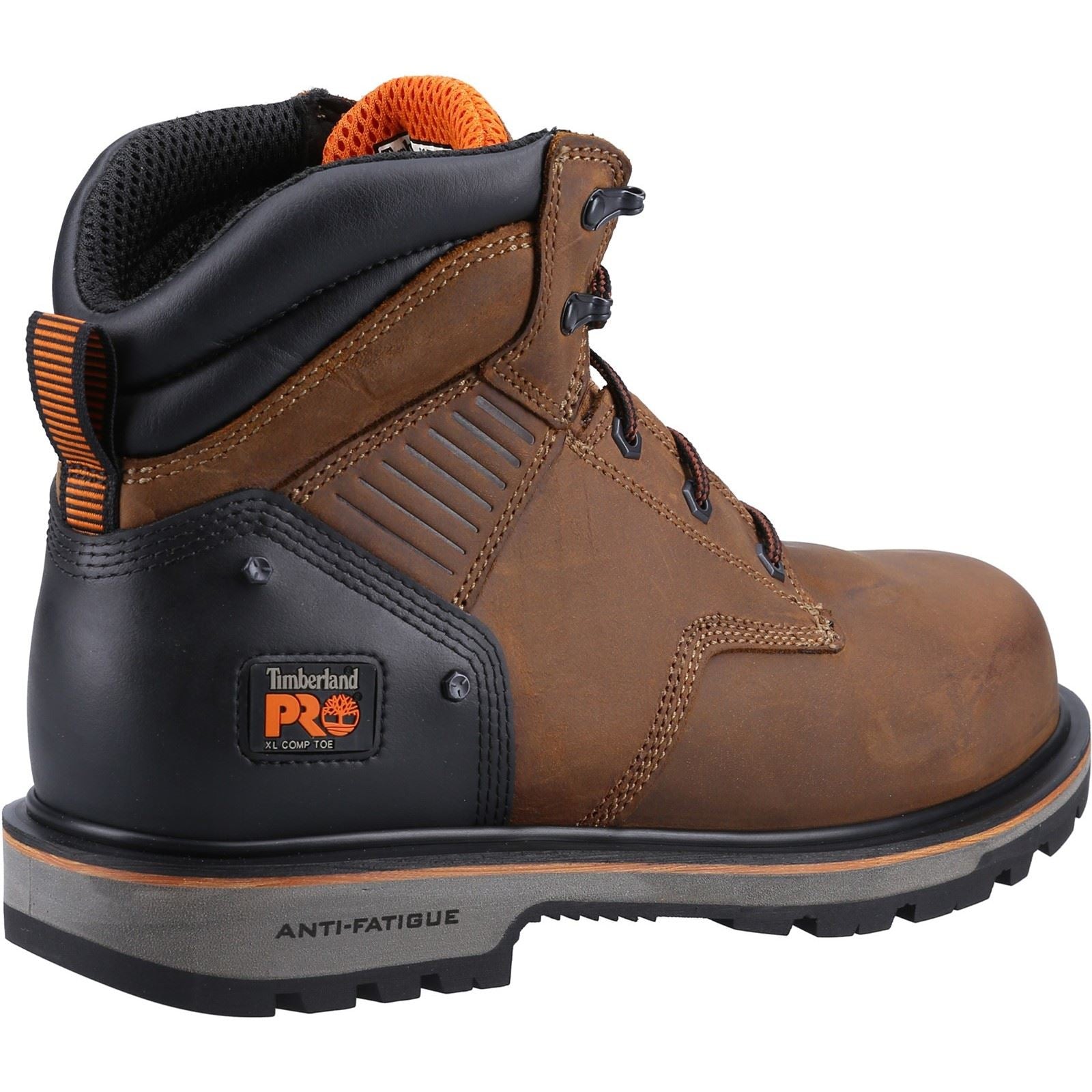 Timberland Pro Bottes De Sécurité En Cuir Marron Ballast
