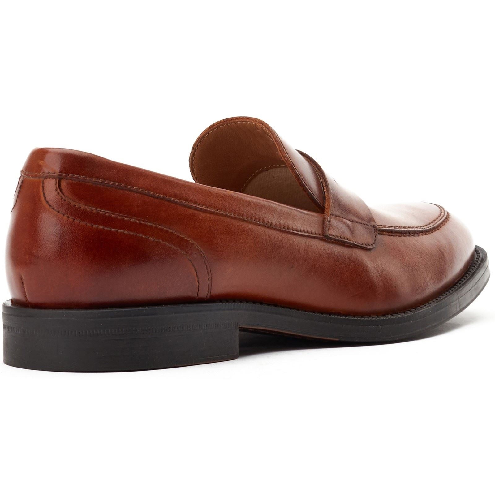 Base London Kennedy Chaussures En Cuir Pour Hommes En Tan Brûlé À Enfiler