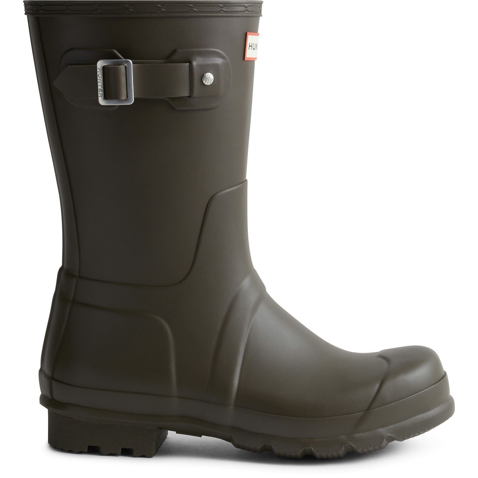 Hunter Original Short Wellington Boots Bottes De Pluie Pour Hommes En Caoutchouc, Marron Chocolat