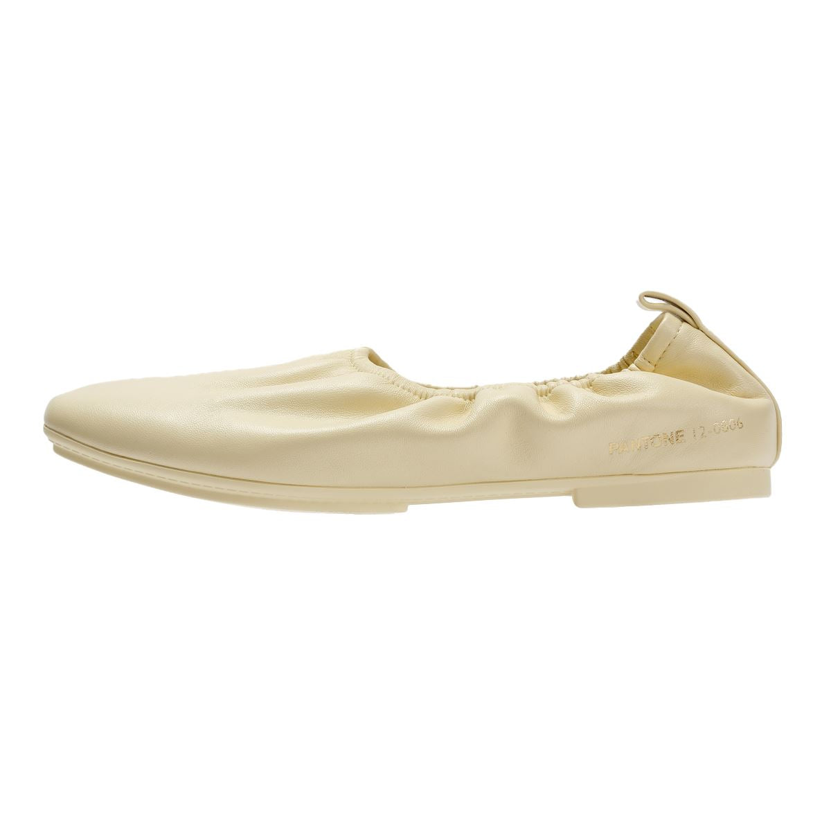 FitFlop X Pantone Delicato Ballerina Chaussures En Cuir Jaunes Pour Femmes