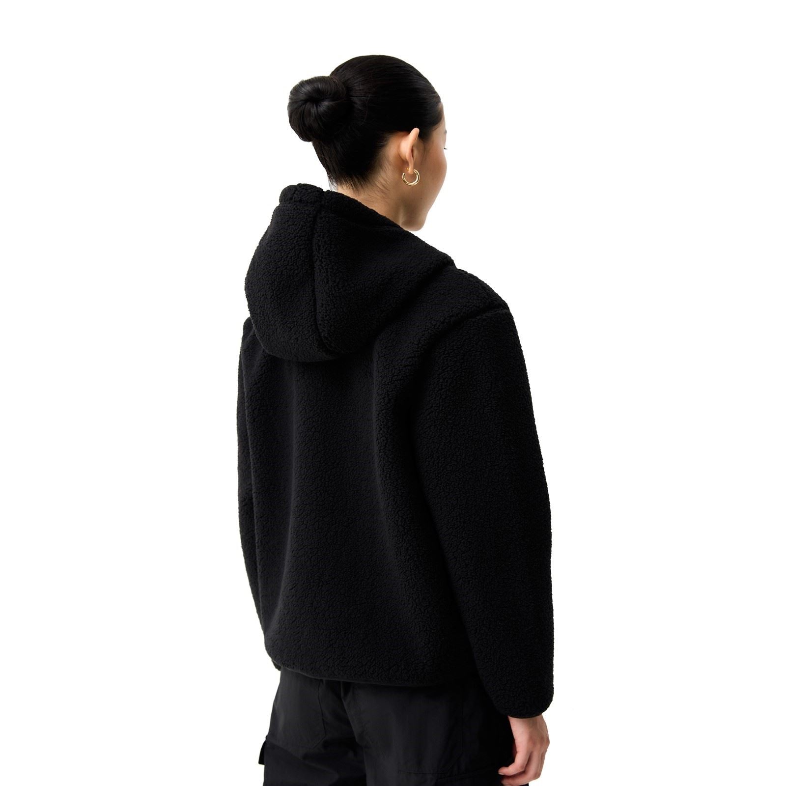 Hunter Bonelle Borg Jacket Vestes En Polaire Noire Pour Femmes