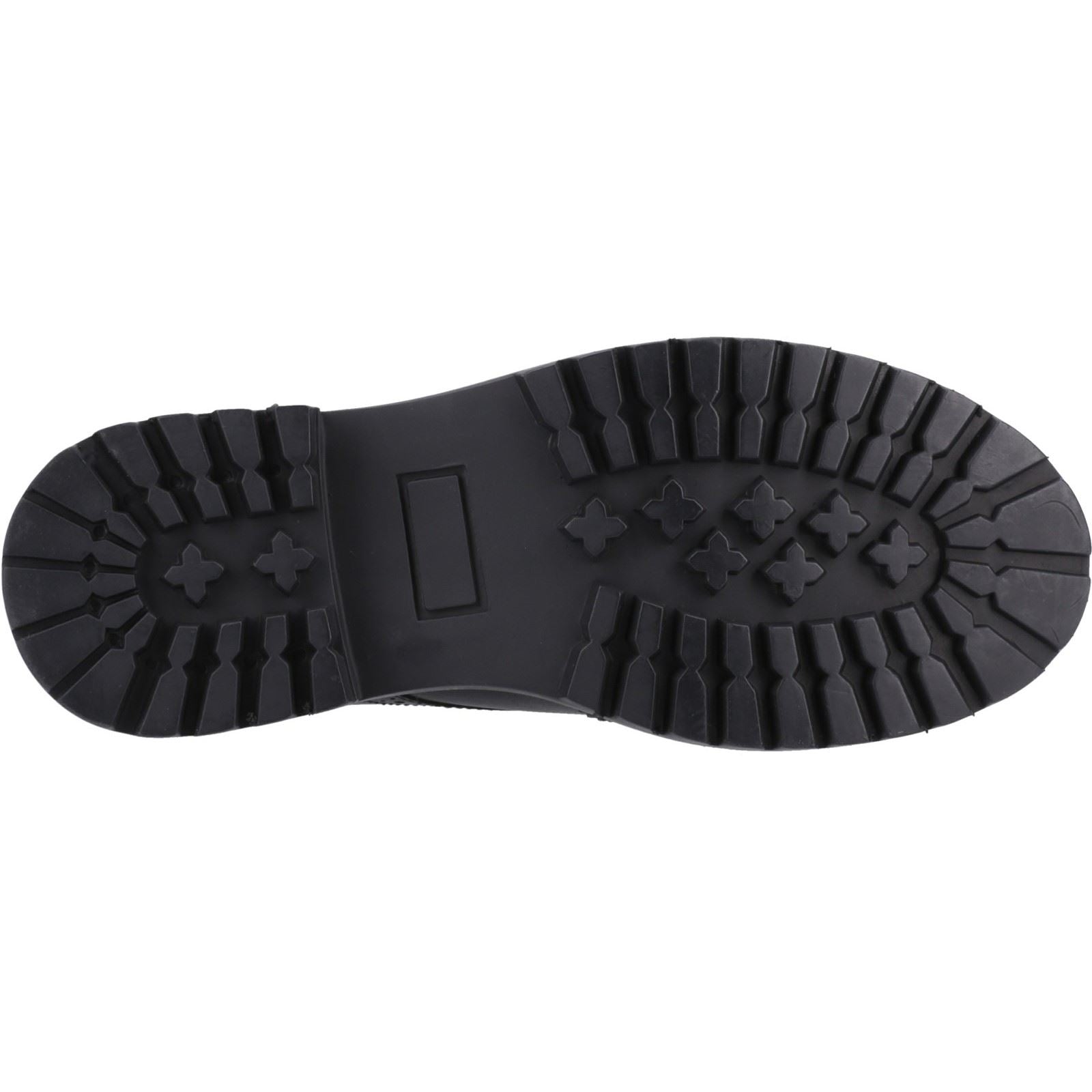 Hush Puppies Athena Senior Chaussures Noires Pour Filles En Cuir