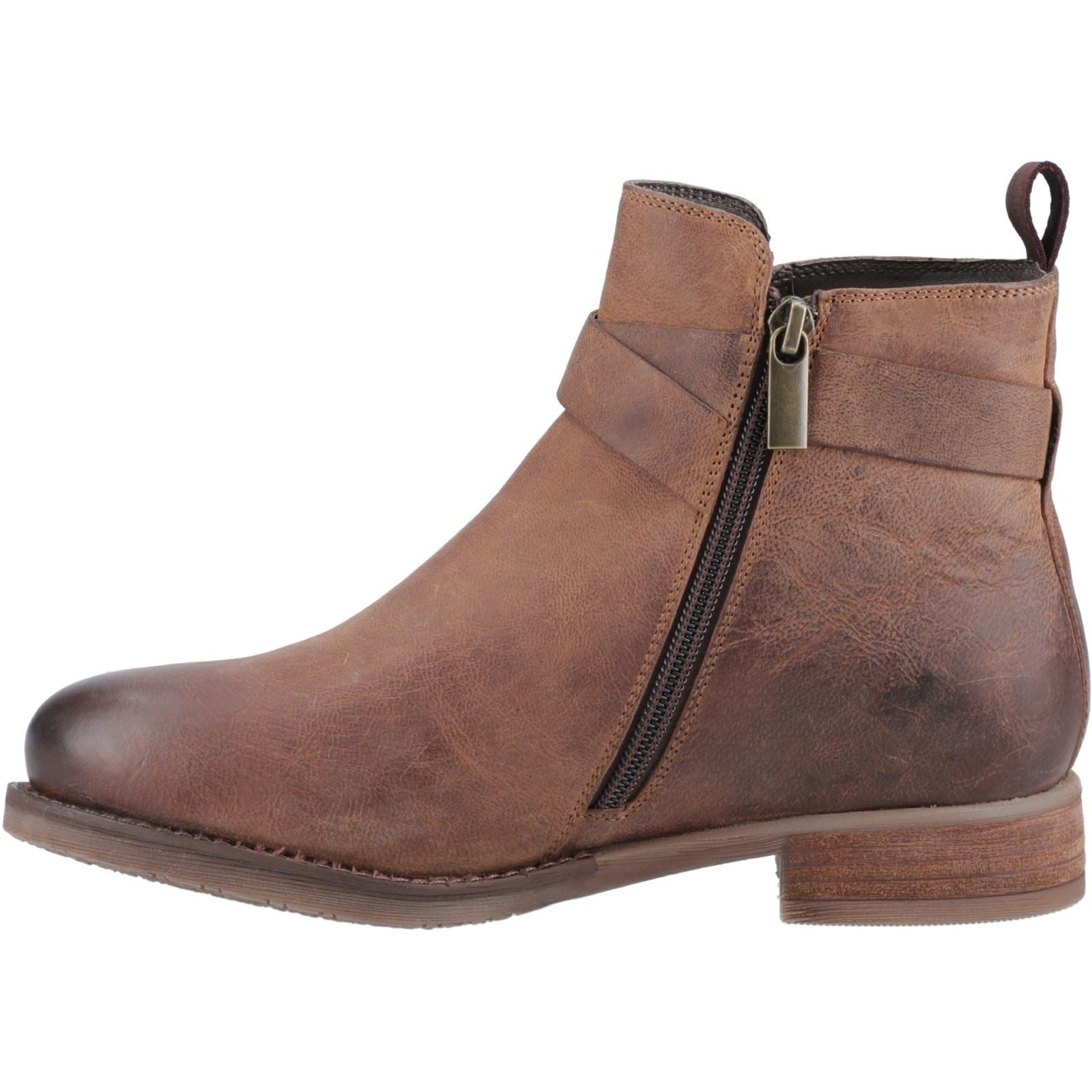 Hush Puppies Elise Bottes En Cuir Marron Pour Femmes