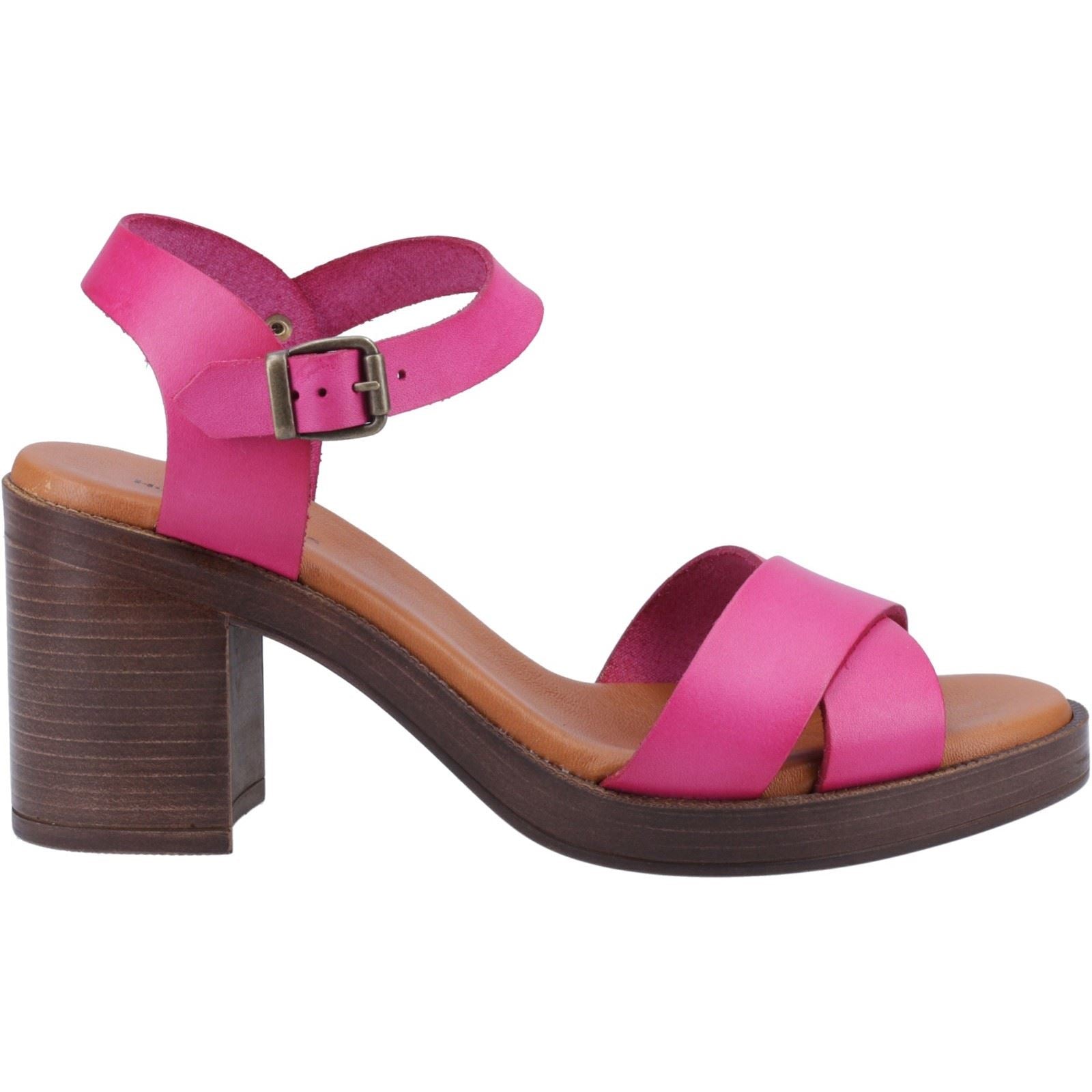 Hush Puppies Georgia Sandales Roses Pour Femmes En Cuir