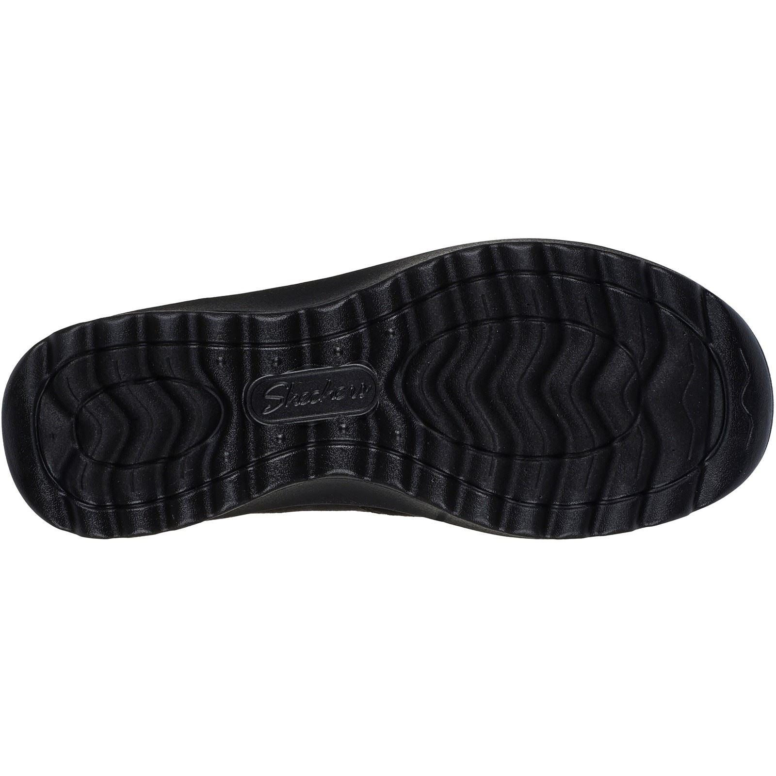 Skechers Lovely Vibe Fall In Bloom Chaussures De Cheville Noires D'hiver Pour Femmes En Textile