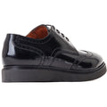 Base London Joe Chaussures Richelieu Pour Hommes En Cuir Noir